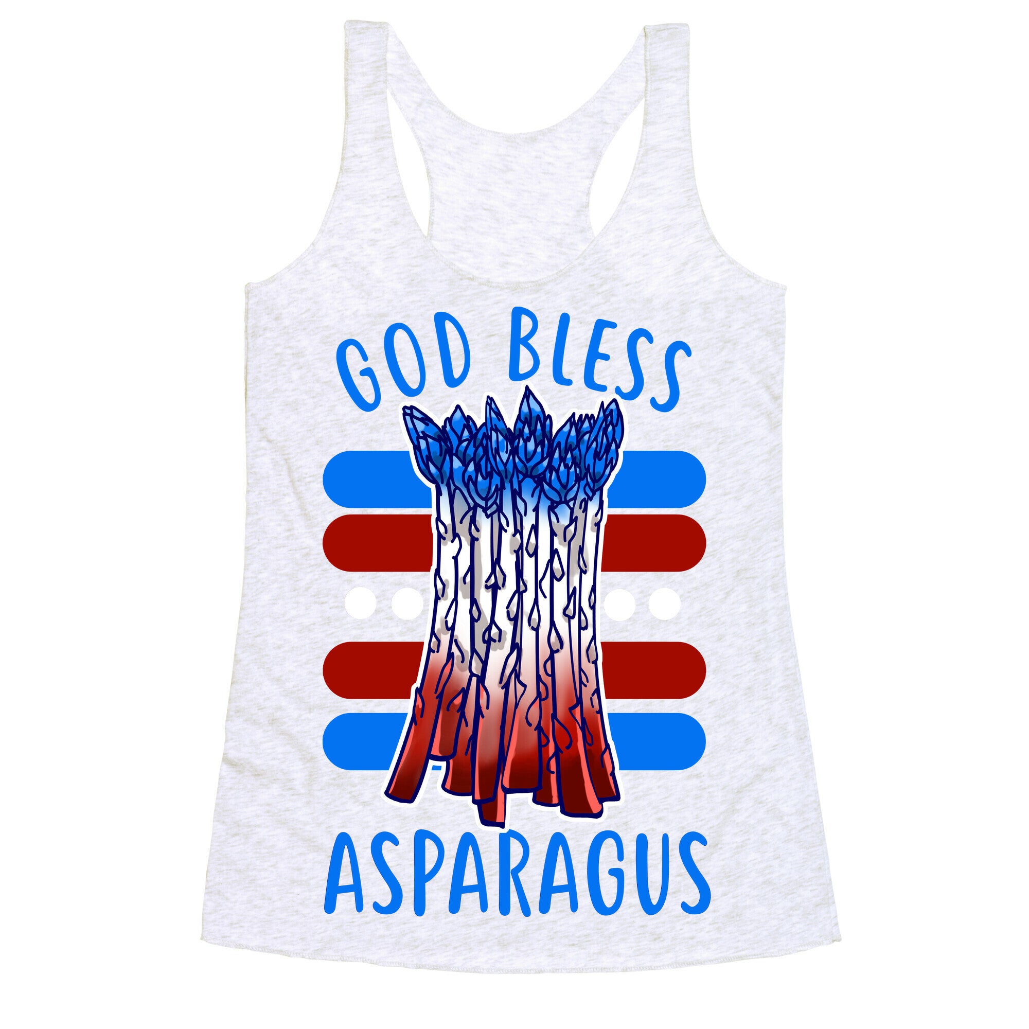 God Bless Asparagus Racerback Tank